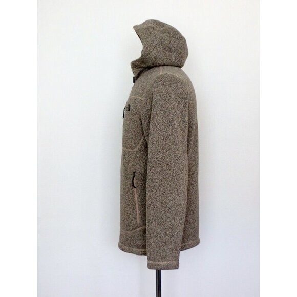 The North Face Gordon Lyons Hooded Full Zip Fleece Jacket Tan SZ M - Picture 4 of 8